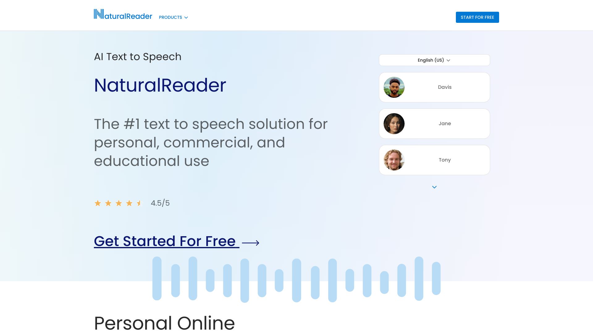 NaturalReader screenshot