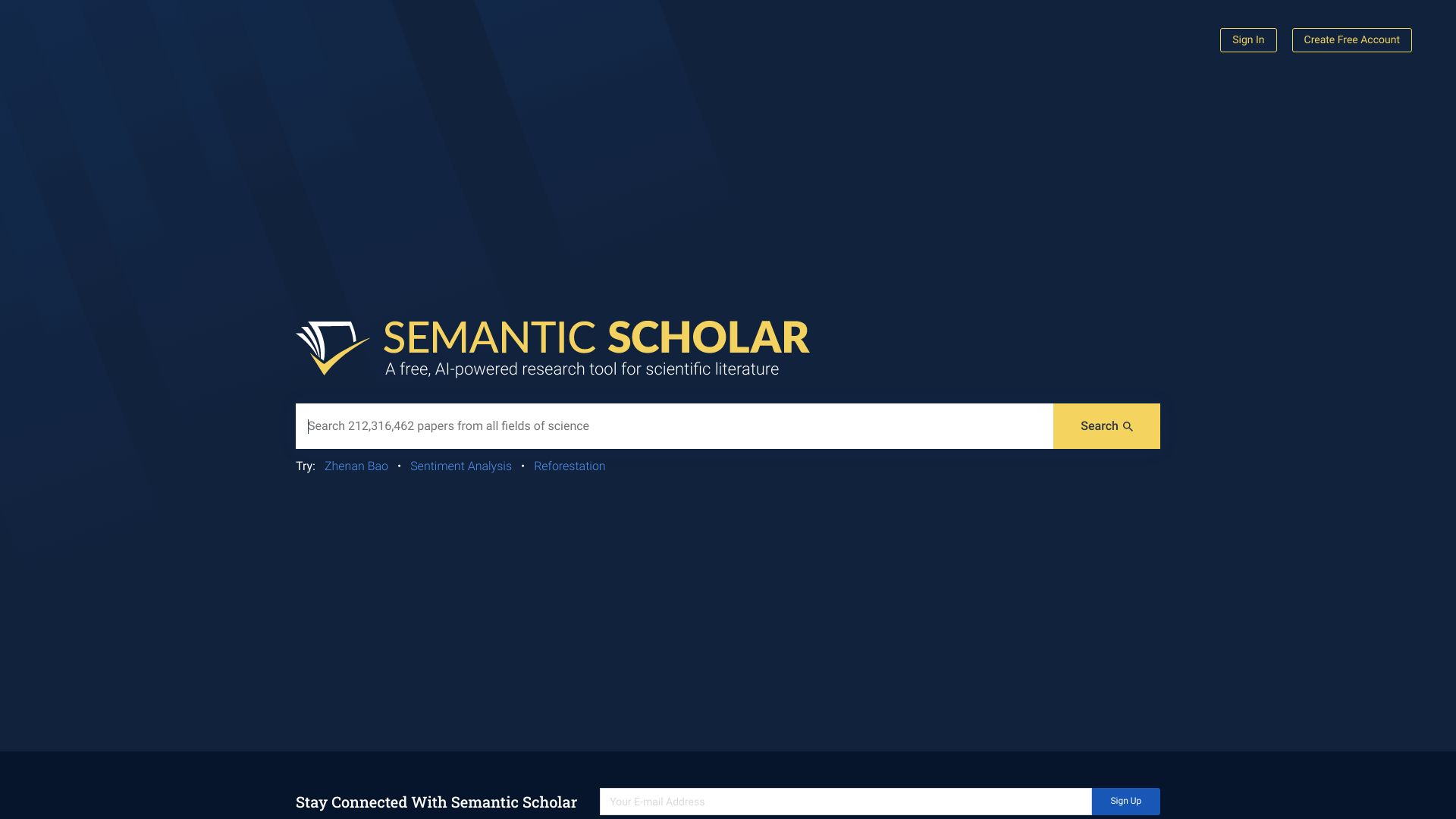 Semantic Scholar screenshot