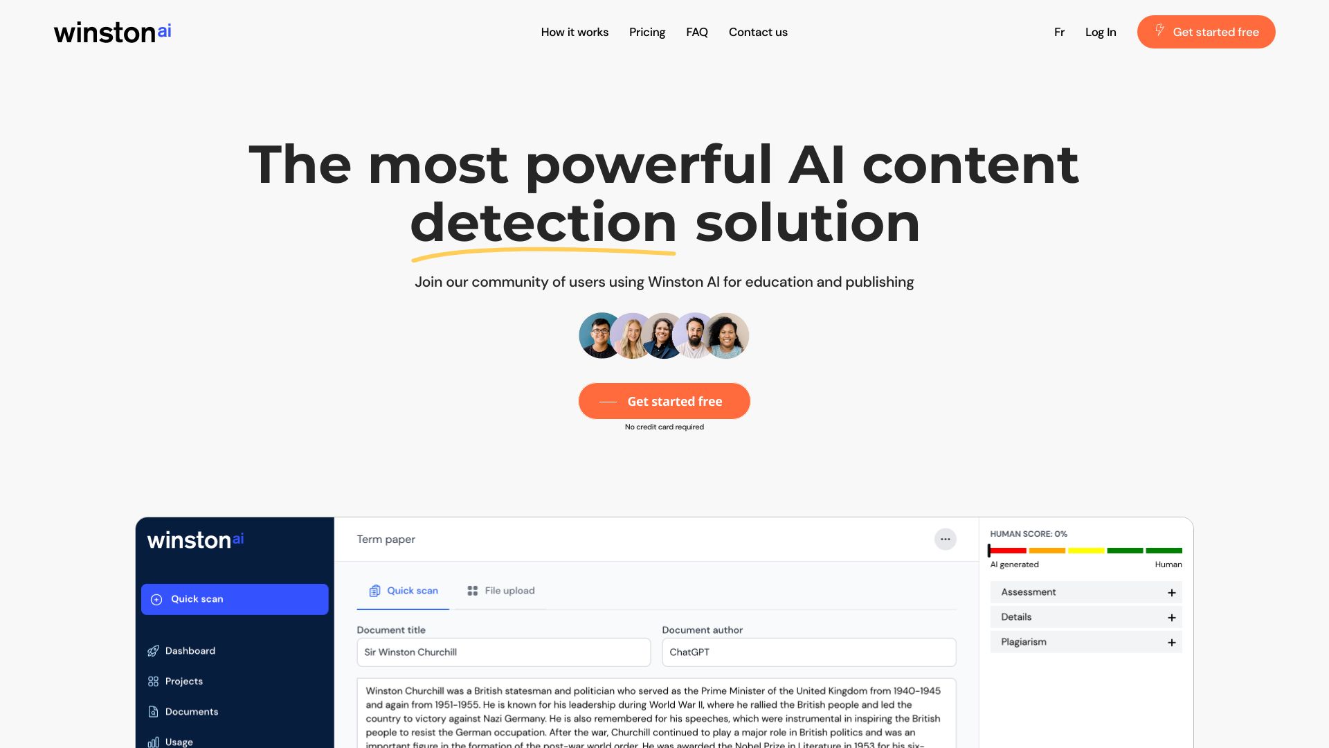 Winston AI screenshot