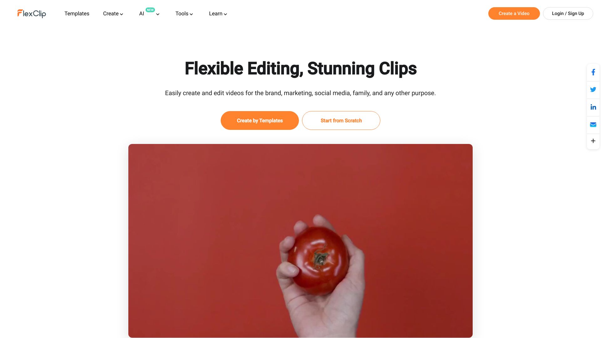 FlexClip screenshot