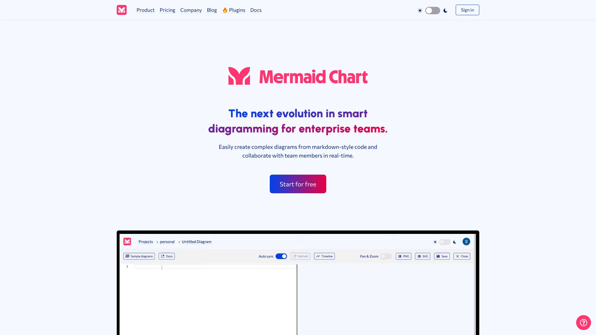 Mermaid Chart screenshot