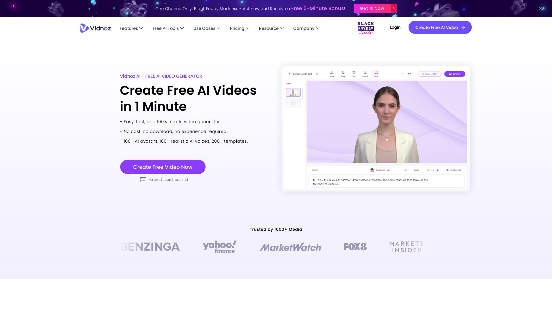 Vidnoz AI screenshot