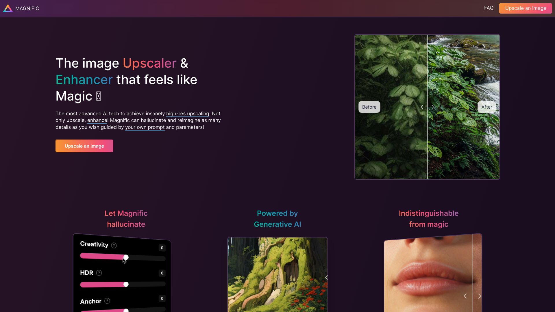 Magnific AI screenshot