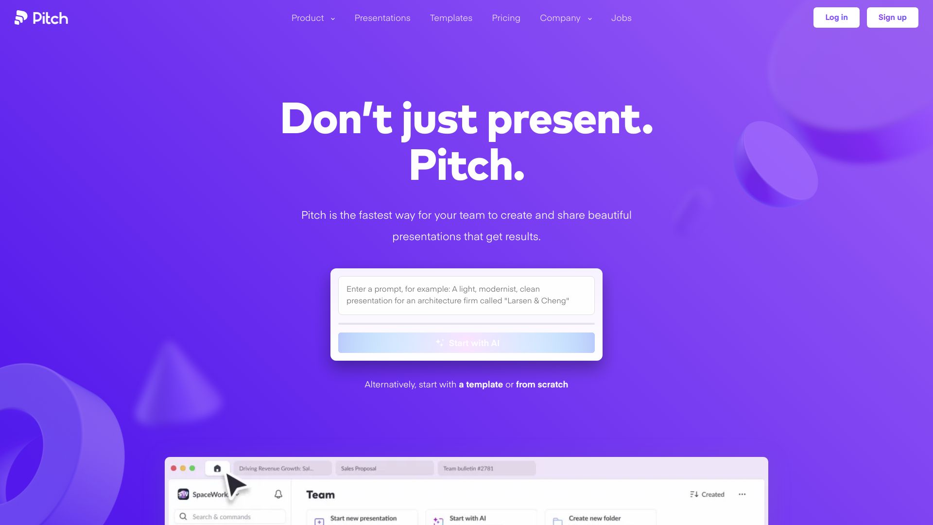 Pitch screenshot