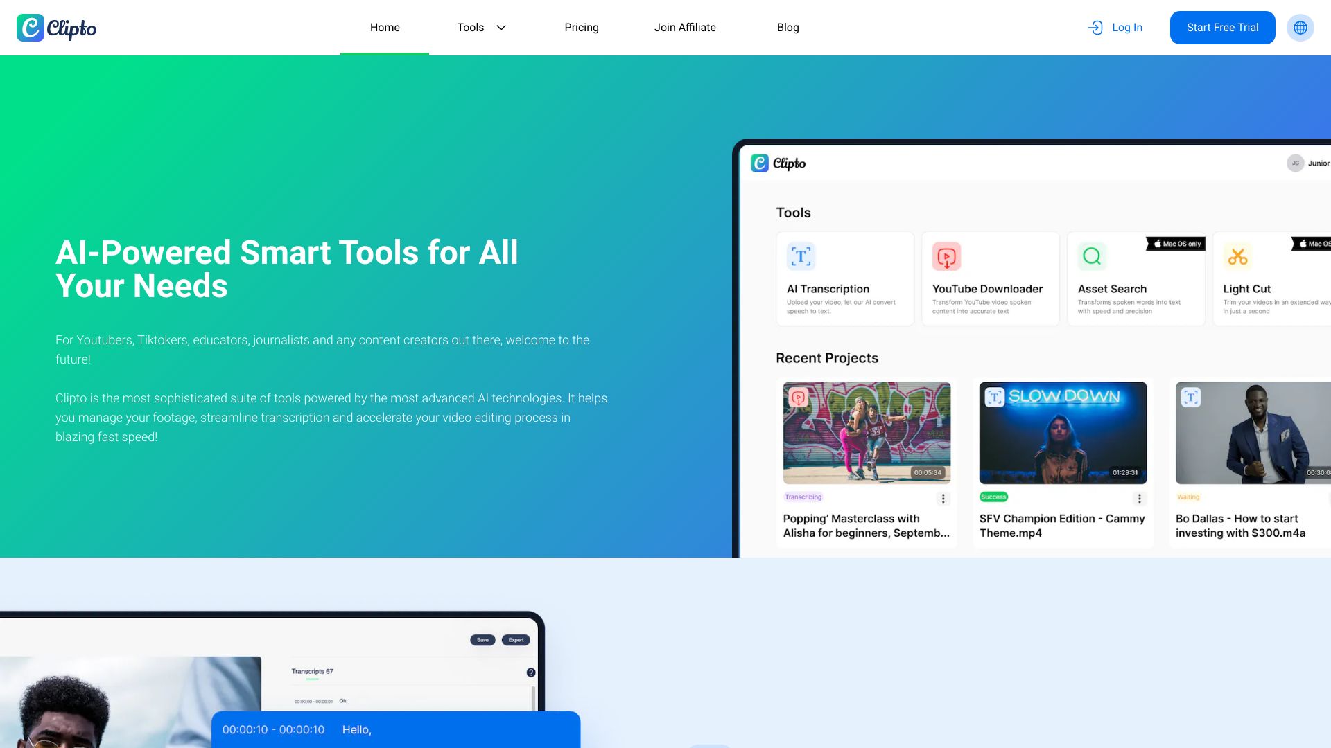 Clipto.AI screenshot