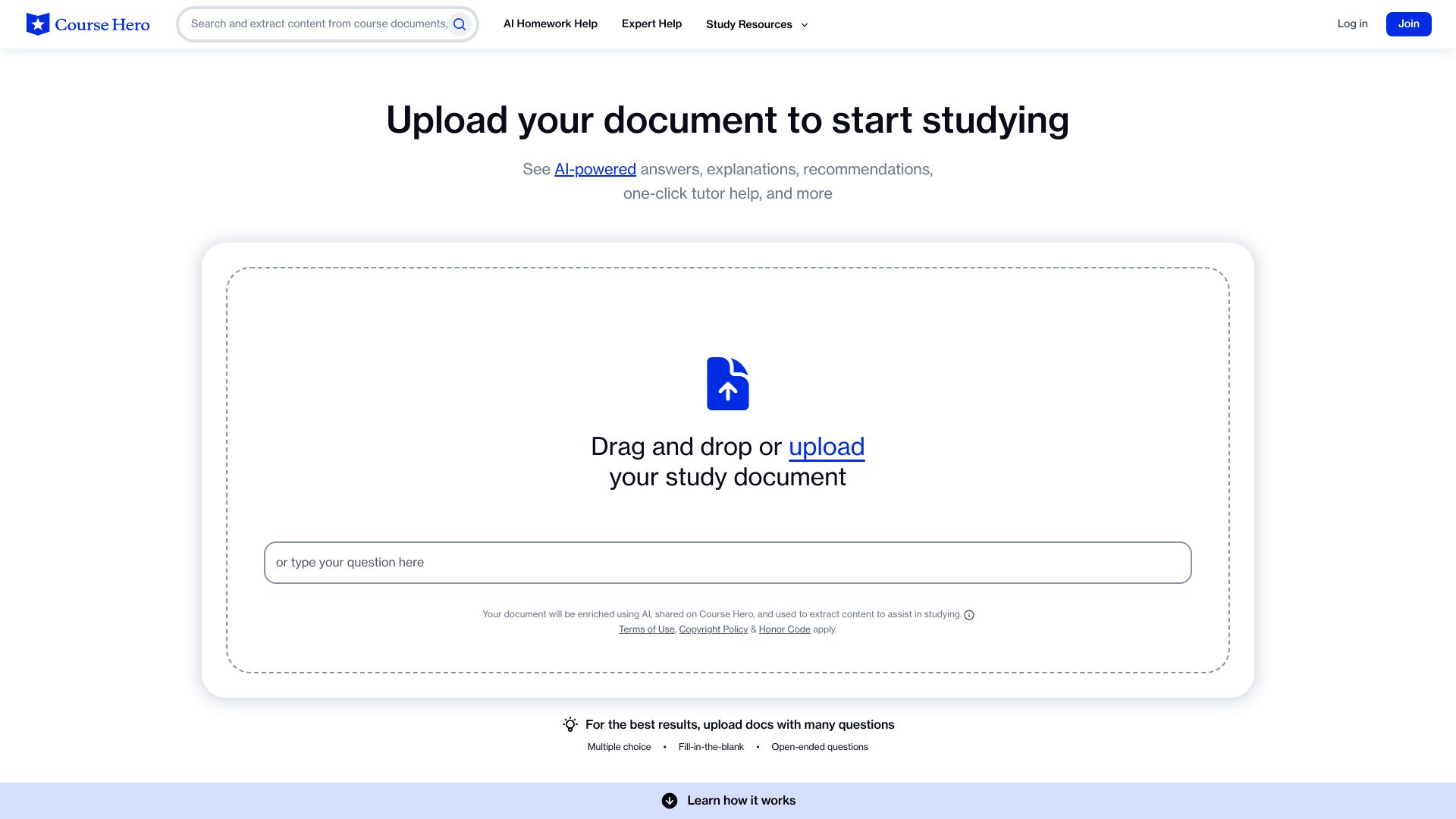 Course Hero screenshot