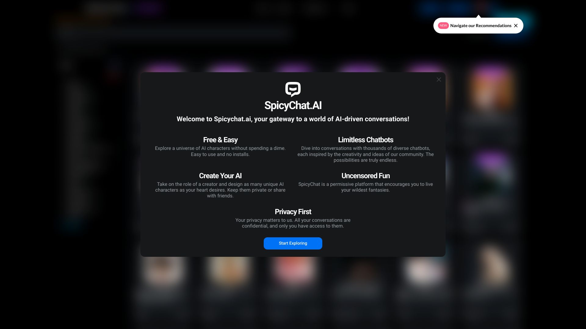 SPICYCHAT.AI screenshot
