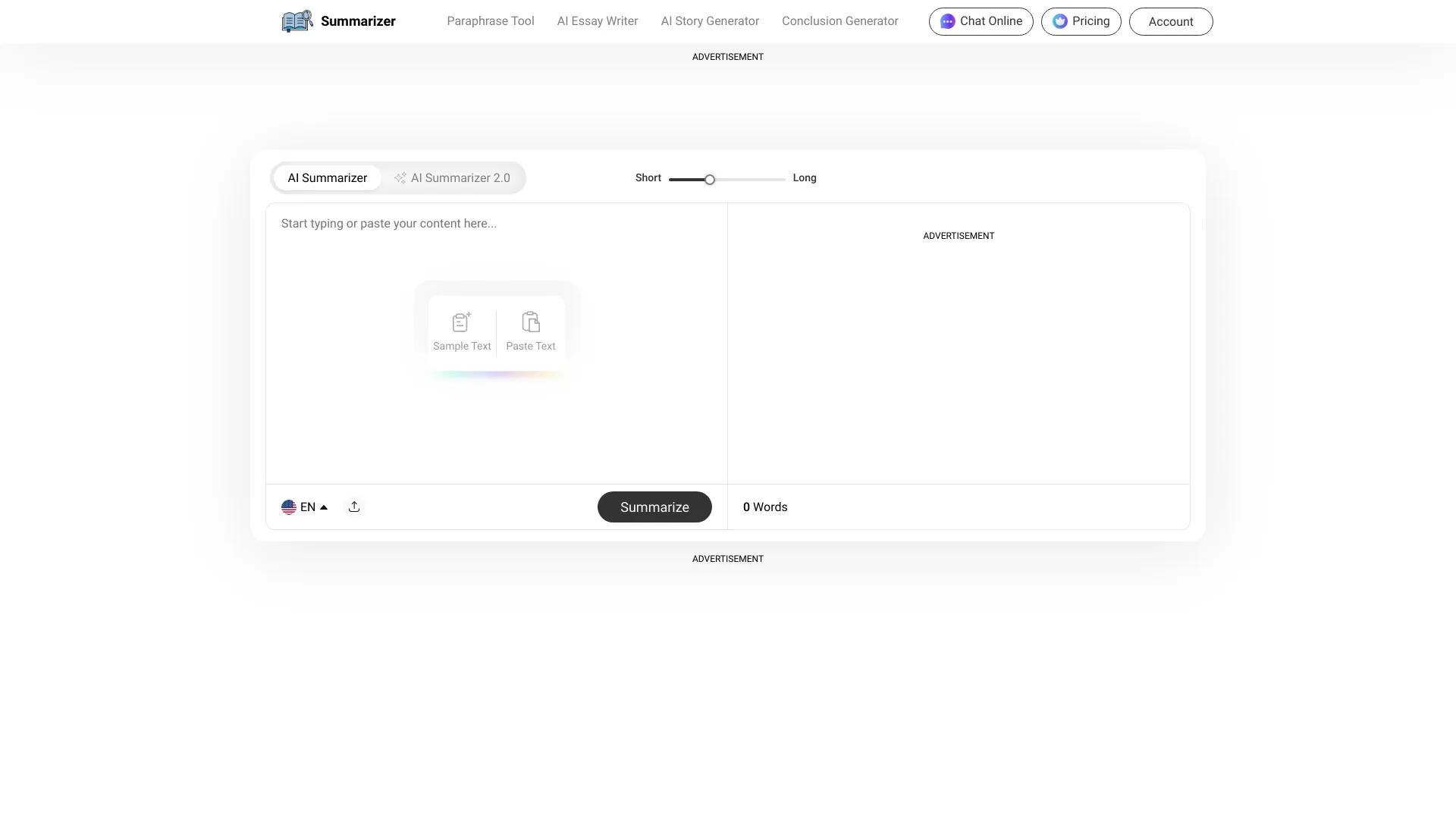 AI Summarizer screenshot