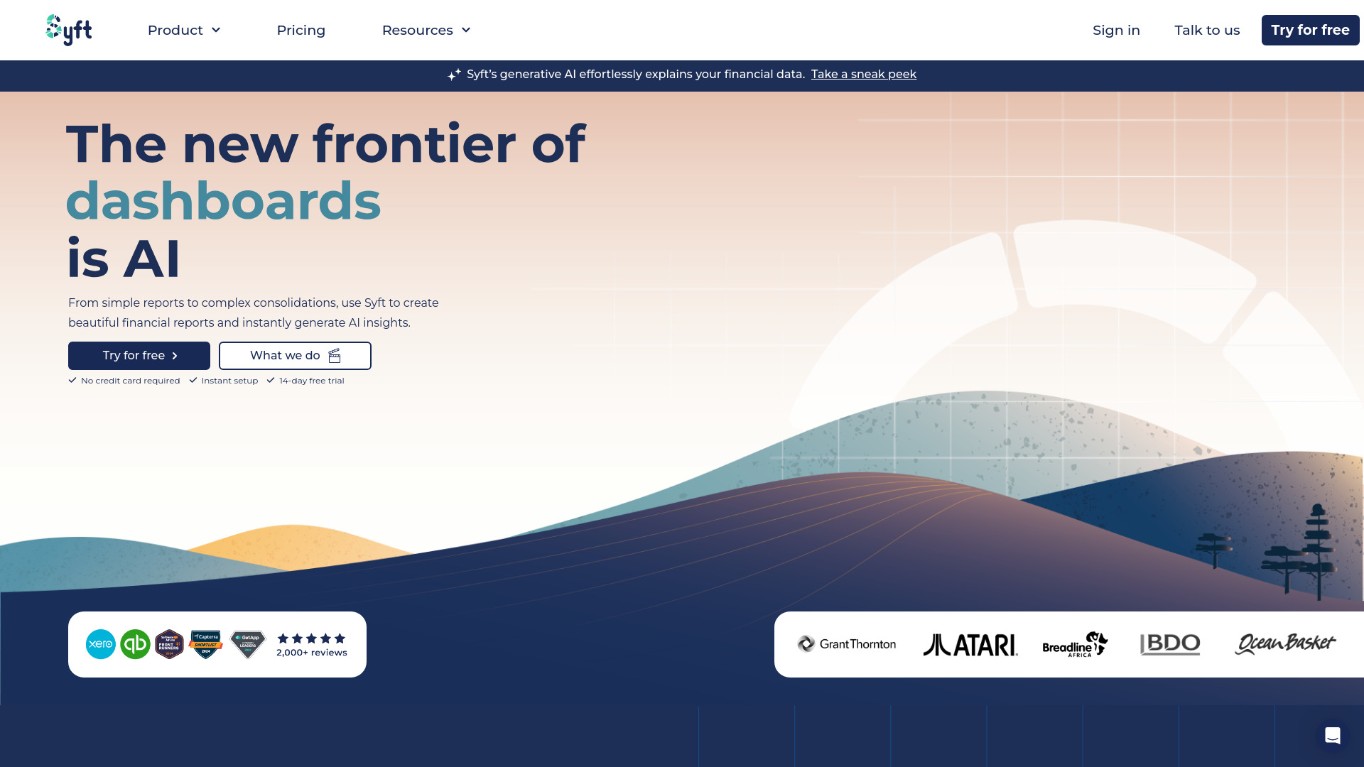 Syft Analytics screenshot