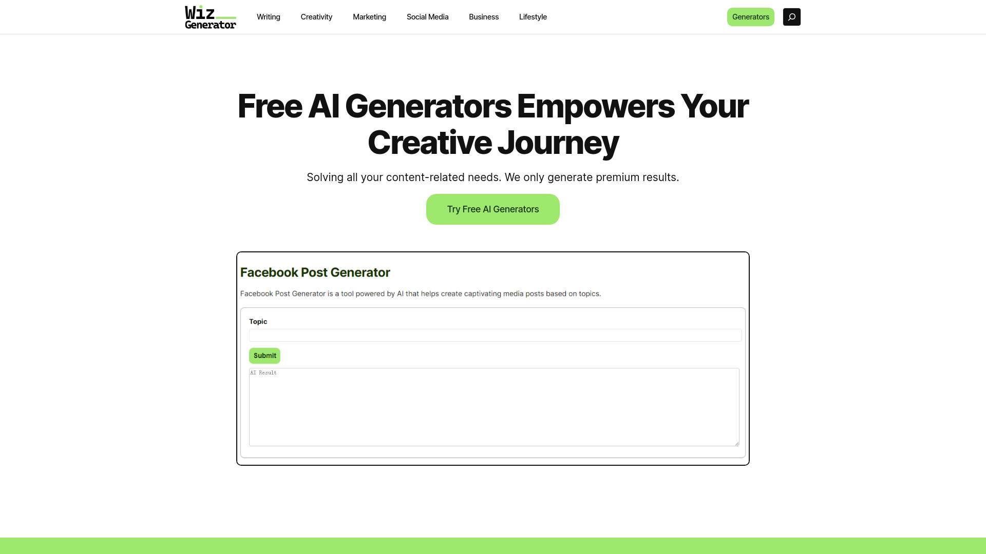 WizGenerator screenshot