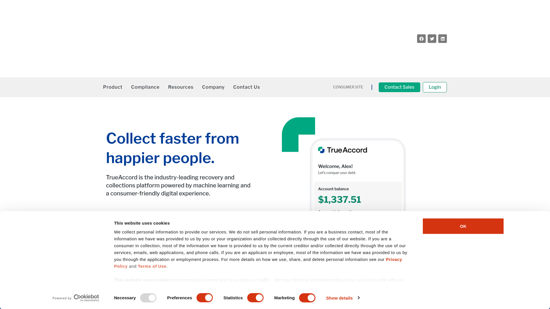 TrueAccord screenshot