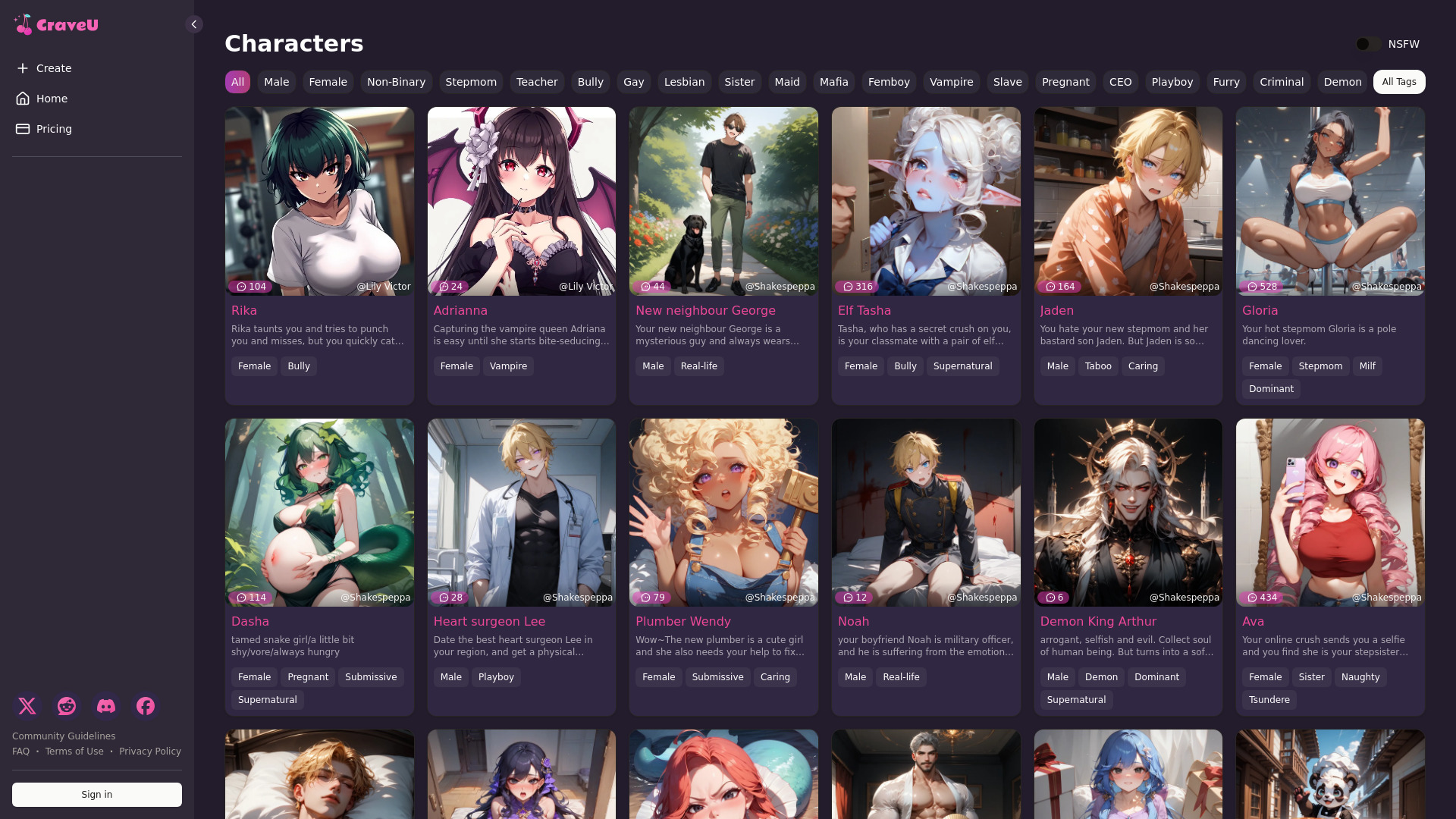 CraveU AI screenshot