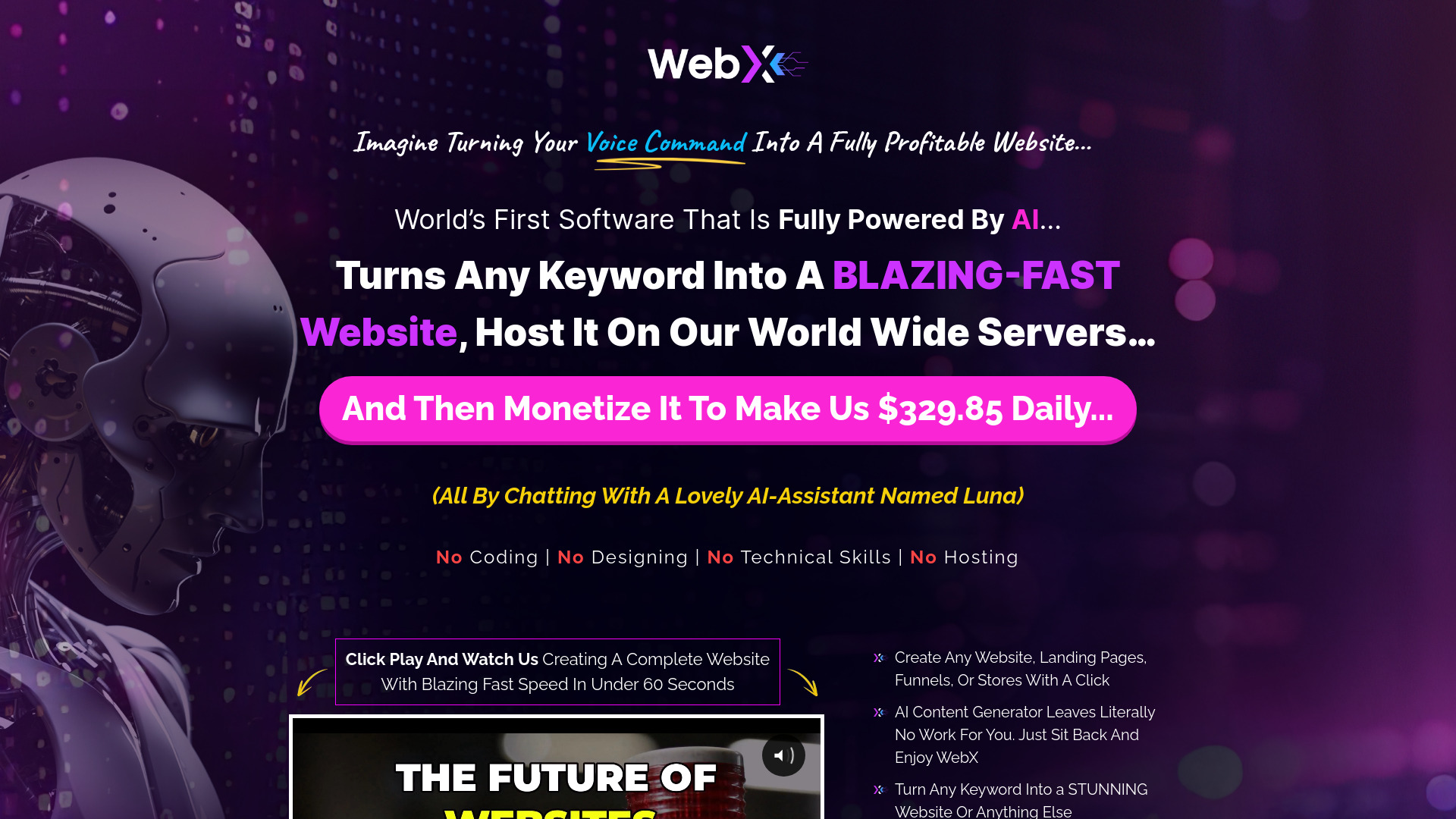 Instant Website Generator screenshot