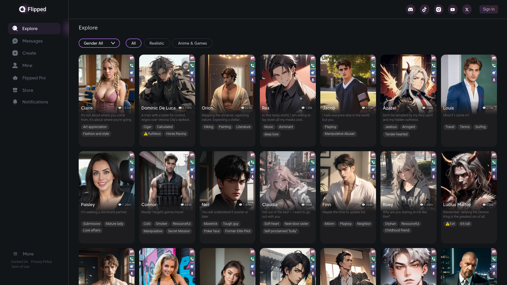 Flipped.Chat screenshot