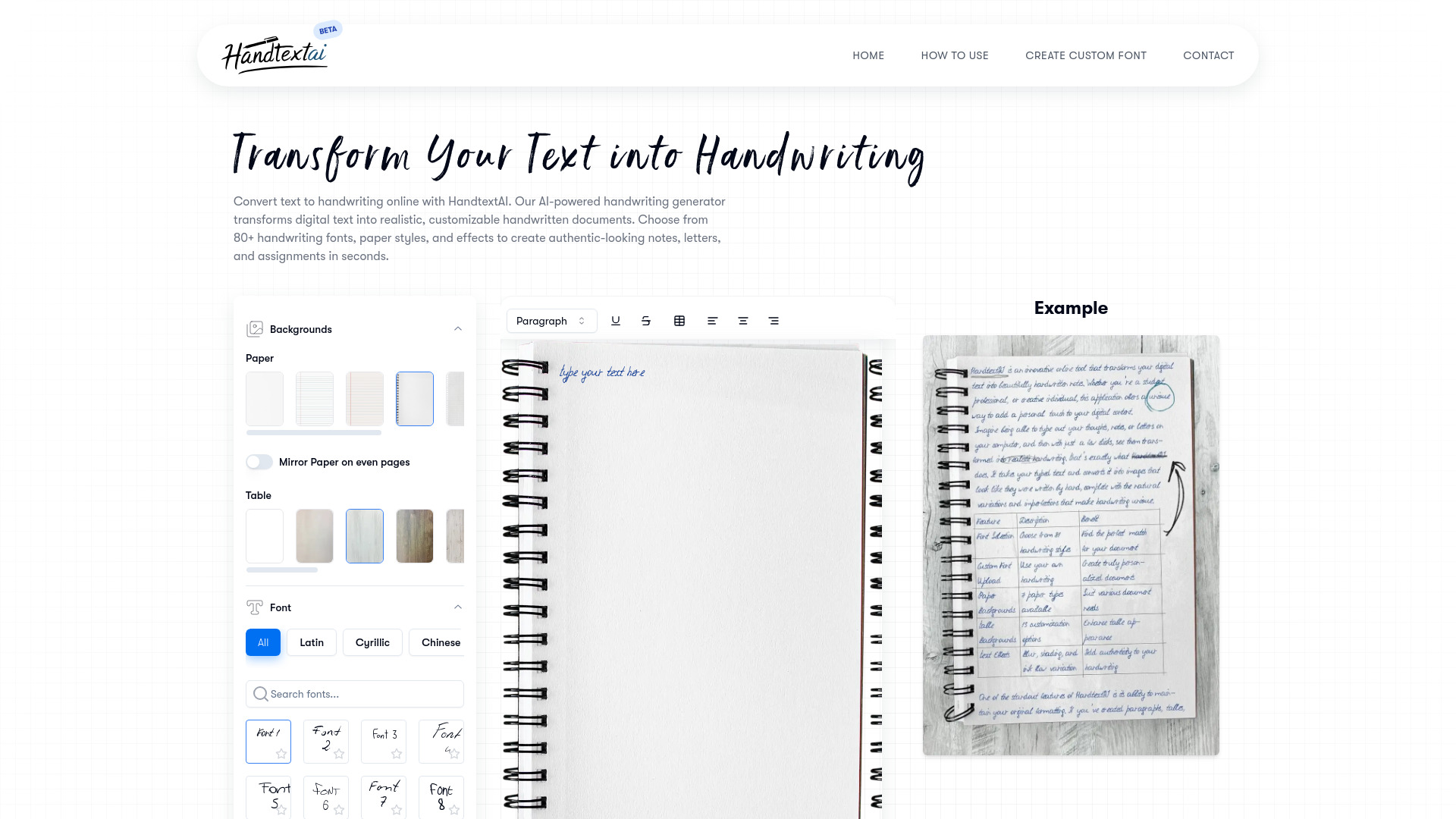 HandtextAI screenshot