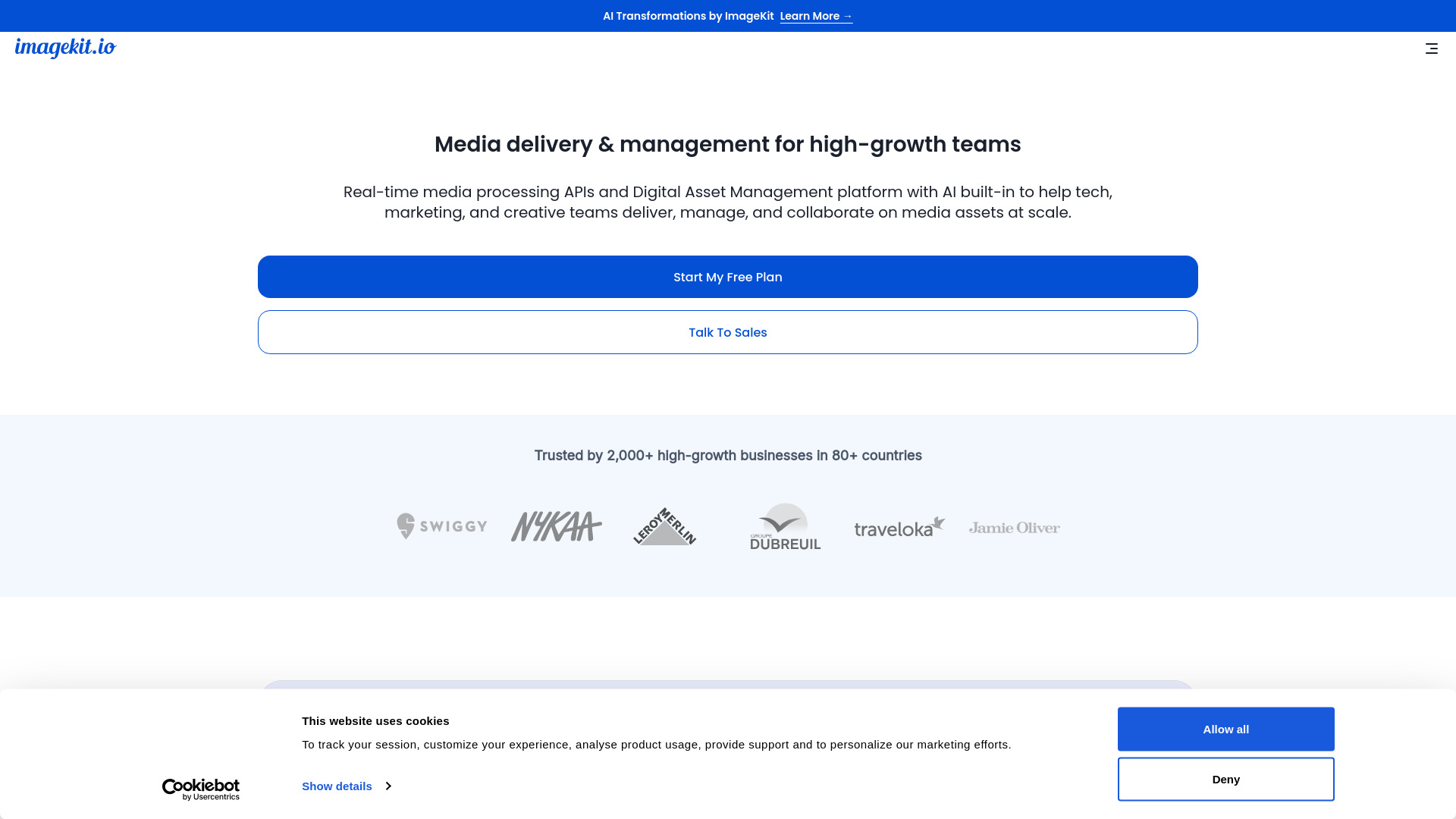 ImageKit.io screenshot