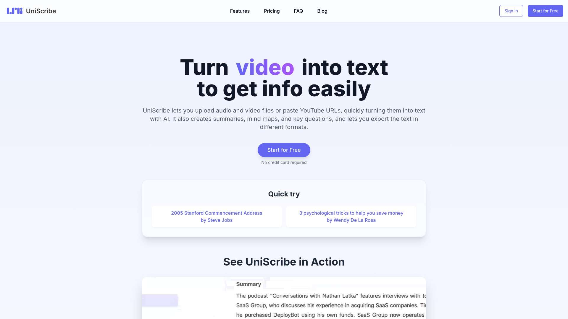 UniScribe screenshot