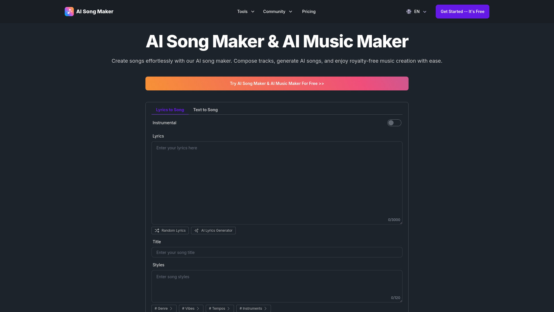 AI Song Maker screenshot