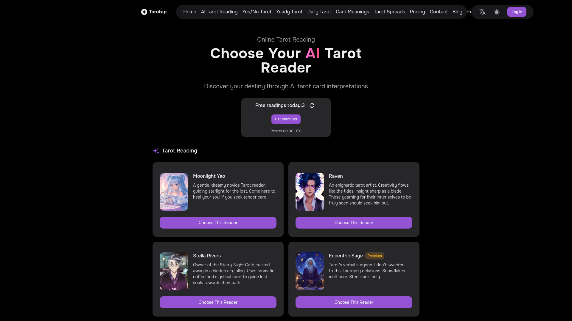 Tarotap screenshot