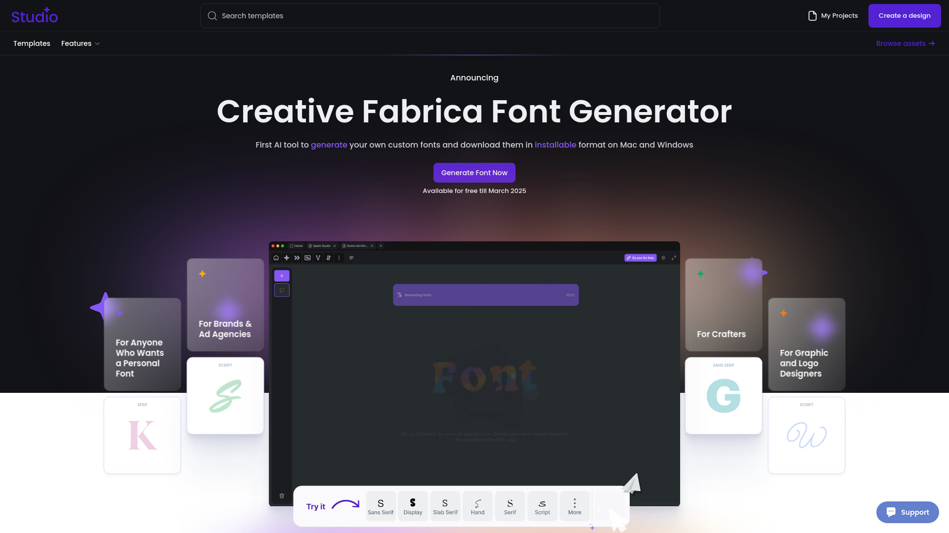 Creative Fabrica Font Generator screenshot