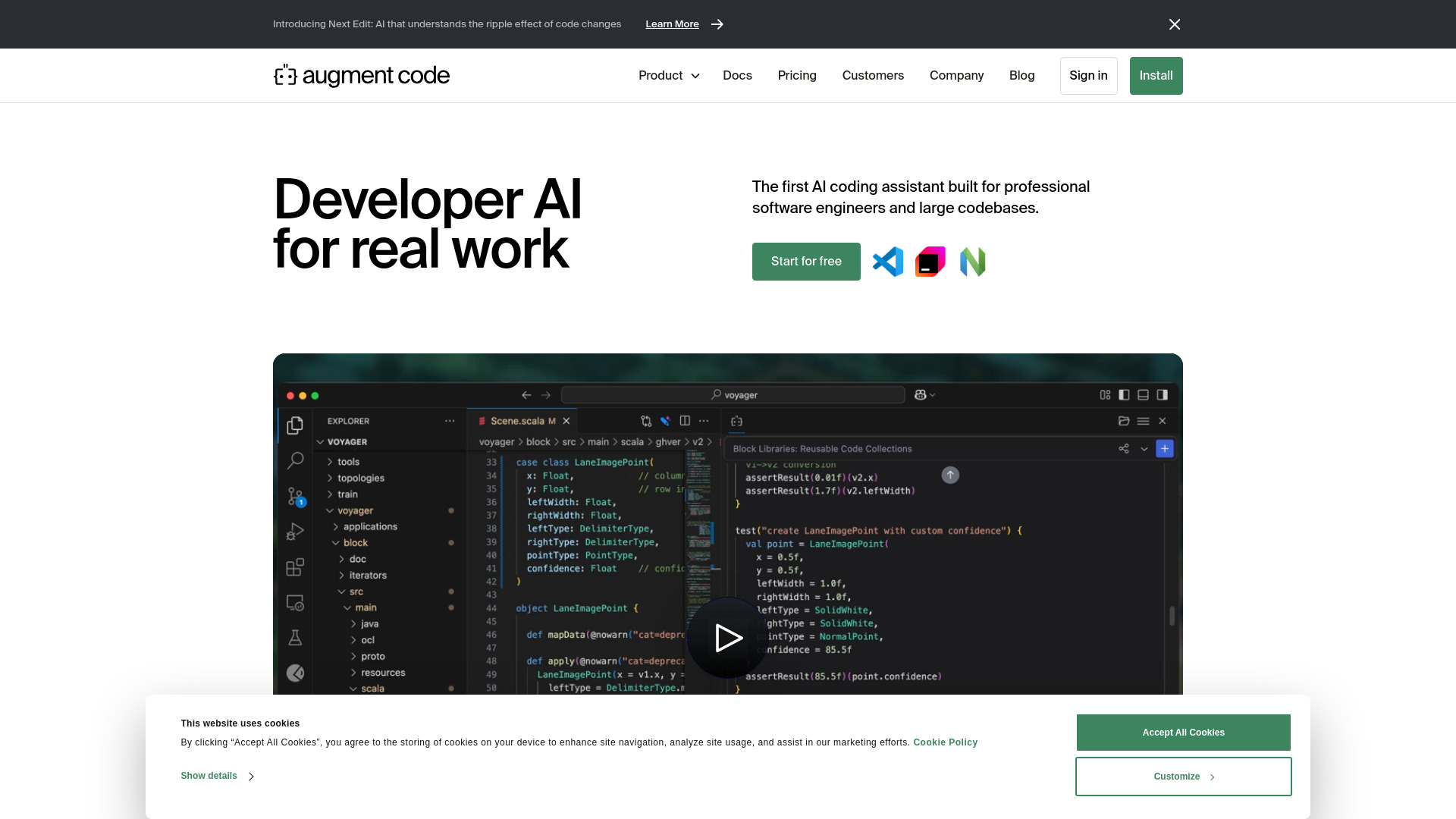 Augment Code screenshot