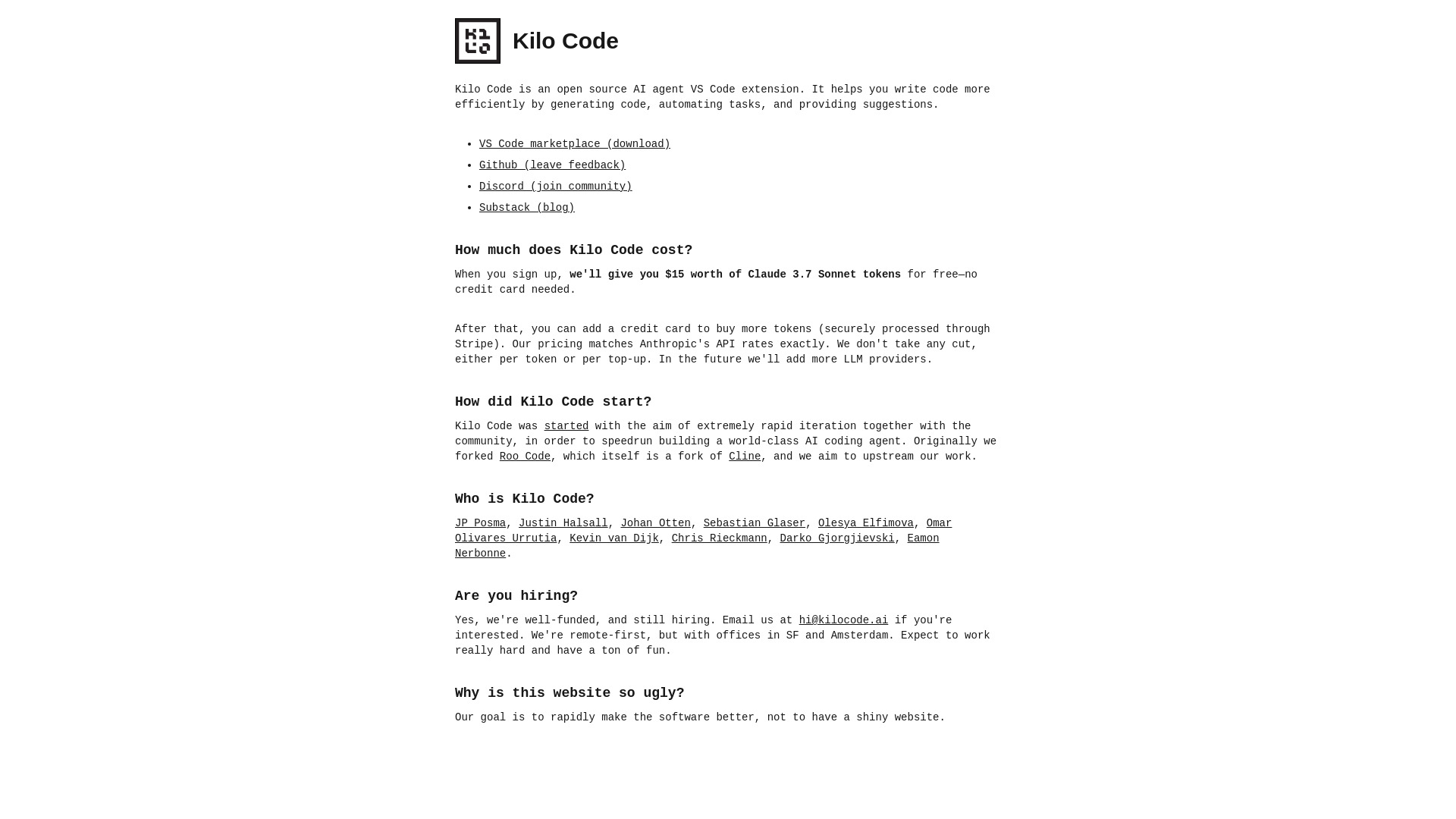 Kilo Code screenshot