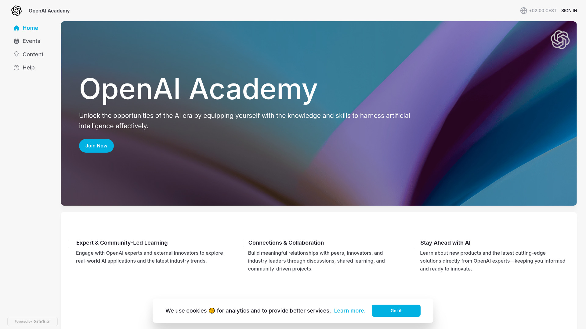 OpenAI Academy screenshot