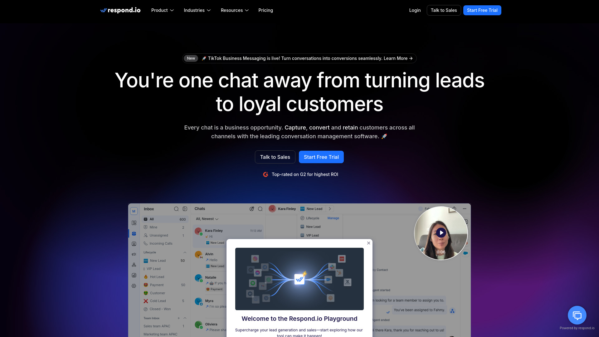 Respond.io screenshot