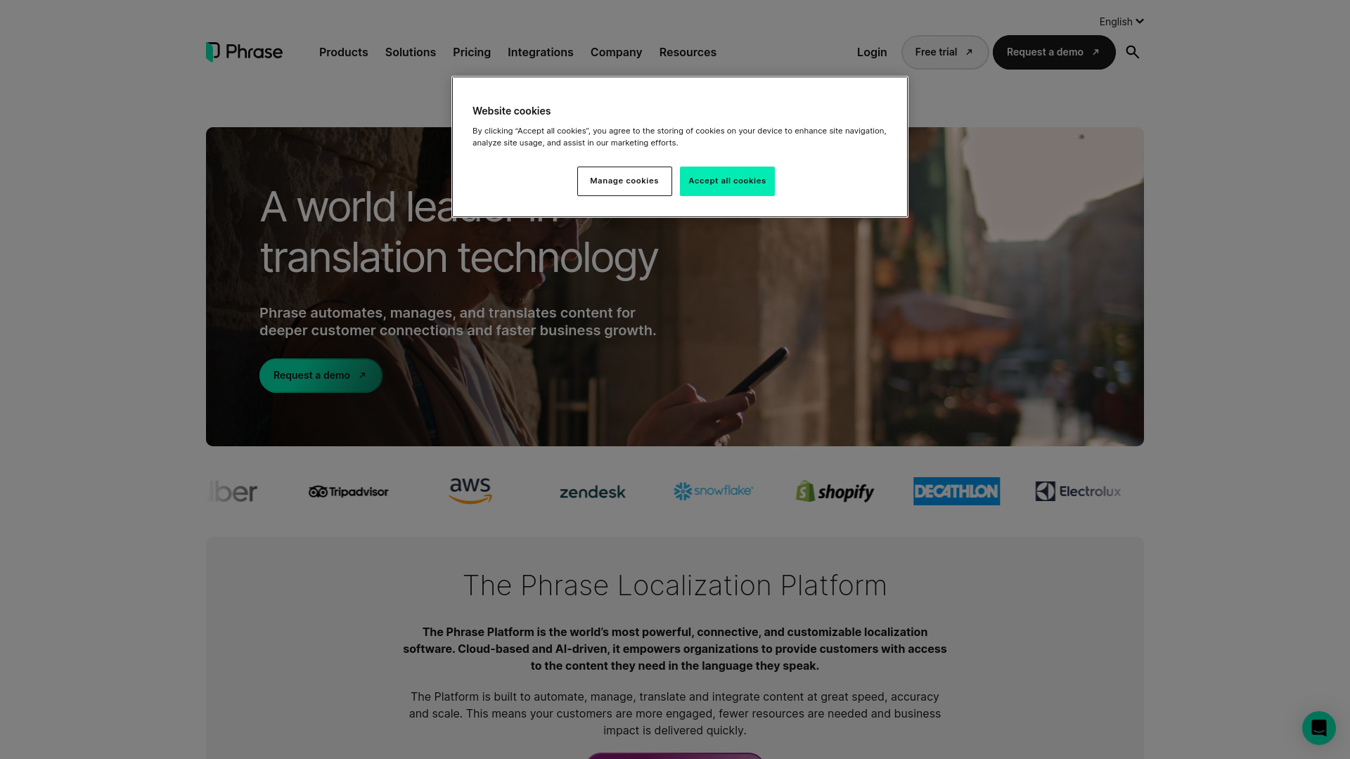 Phrase Localization Platform screenshot