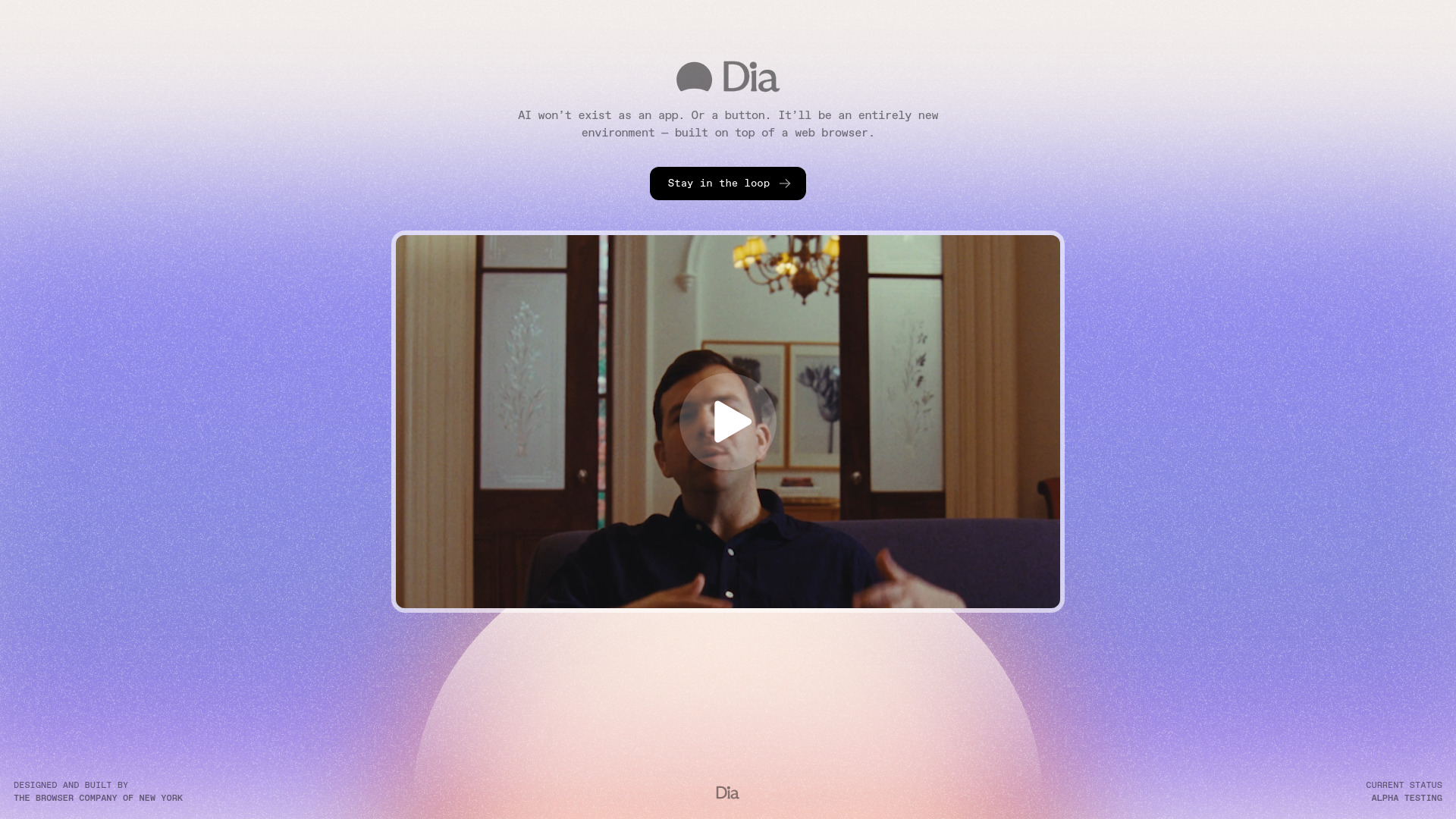 Dia from The Browser Company screenshot