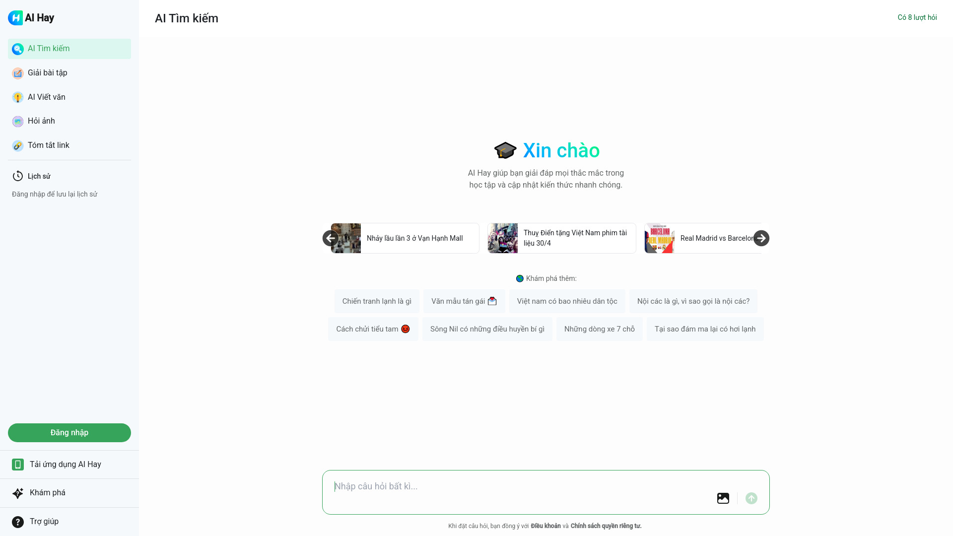 Hỏi đáp AI Hay screenshot
