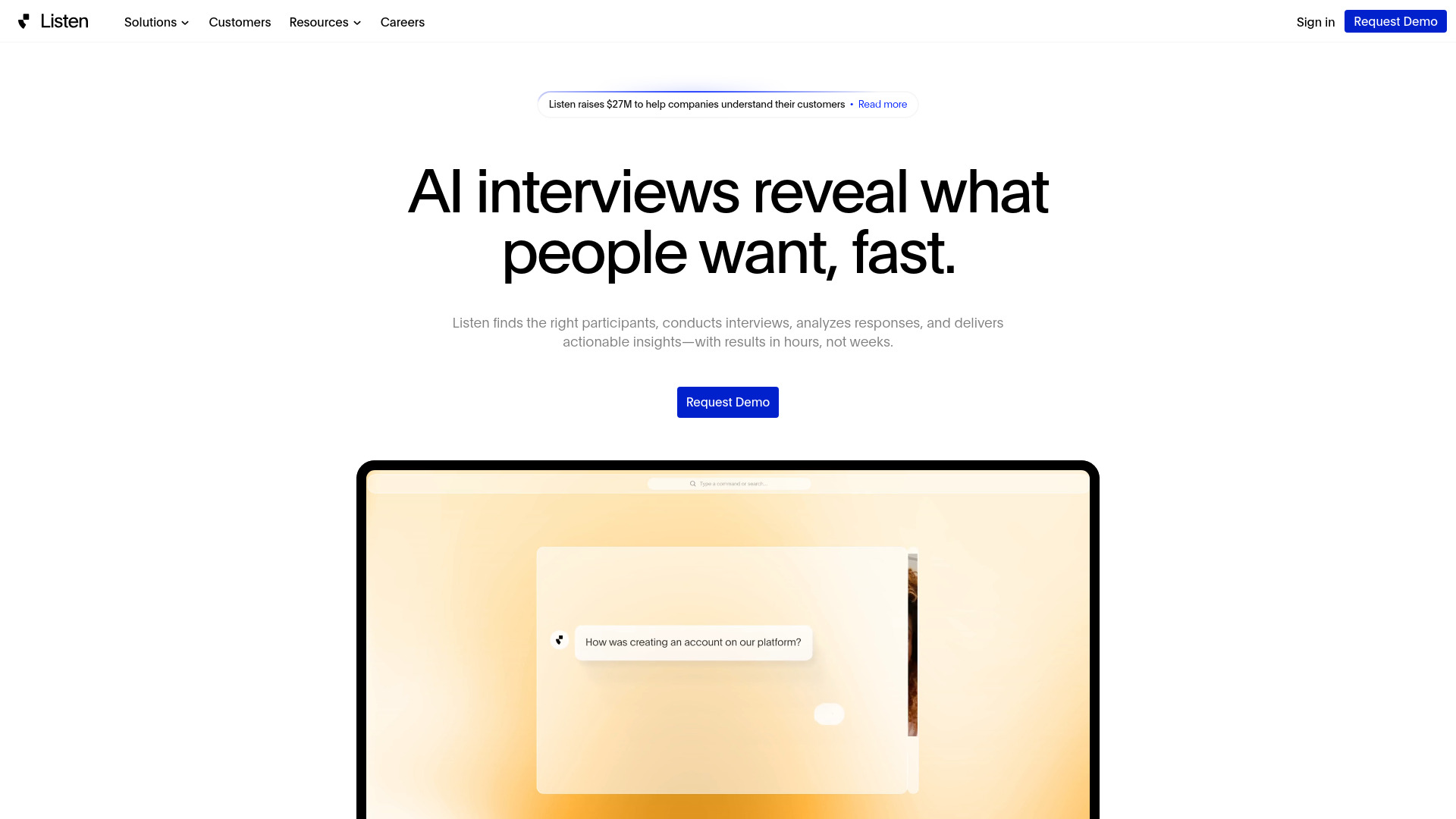 Listen Labs screenshot
