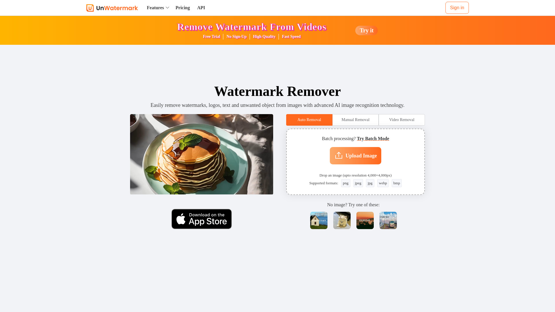 Unwatermark AI screenshot