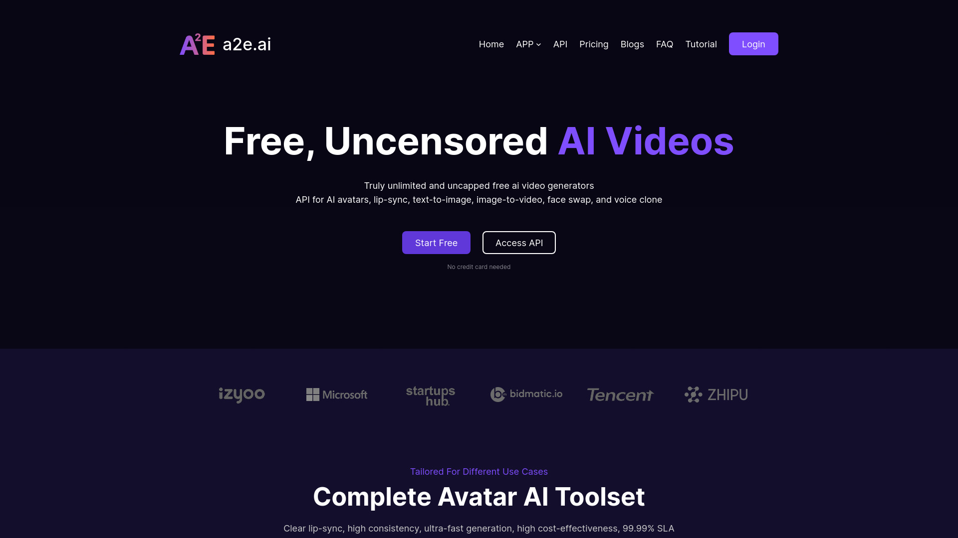 A2E Free and Uncensored AI Videos screenshot