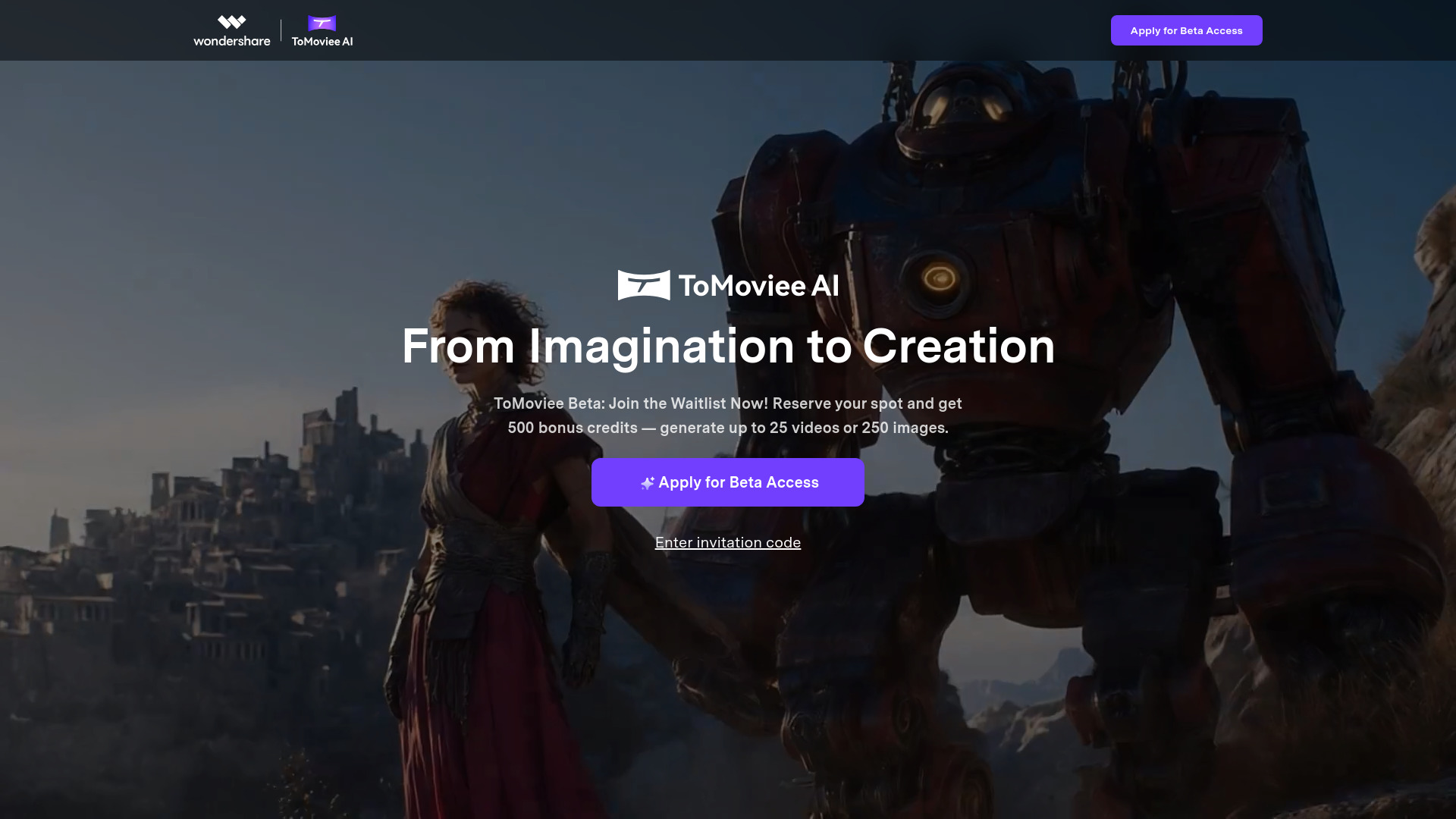 WonderShare ToMoviee AI screenshot