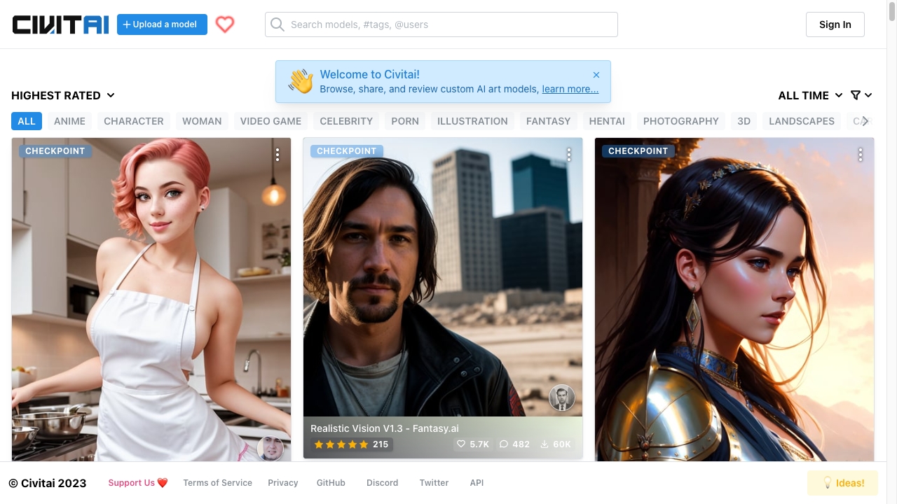 Civitai screenshot