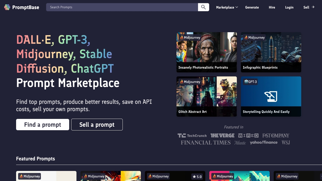 PromptBase screenshot