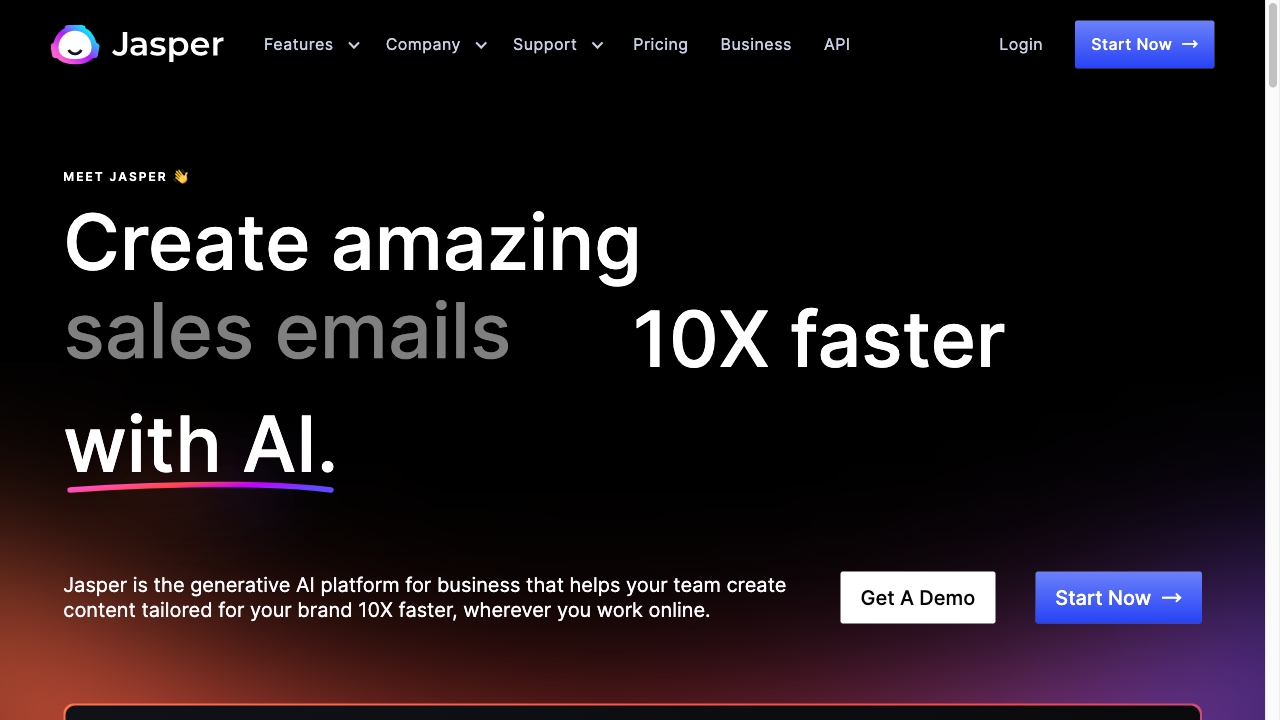 Jasper AI screenshot