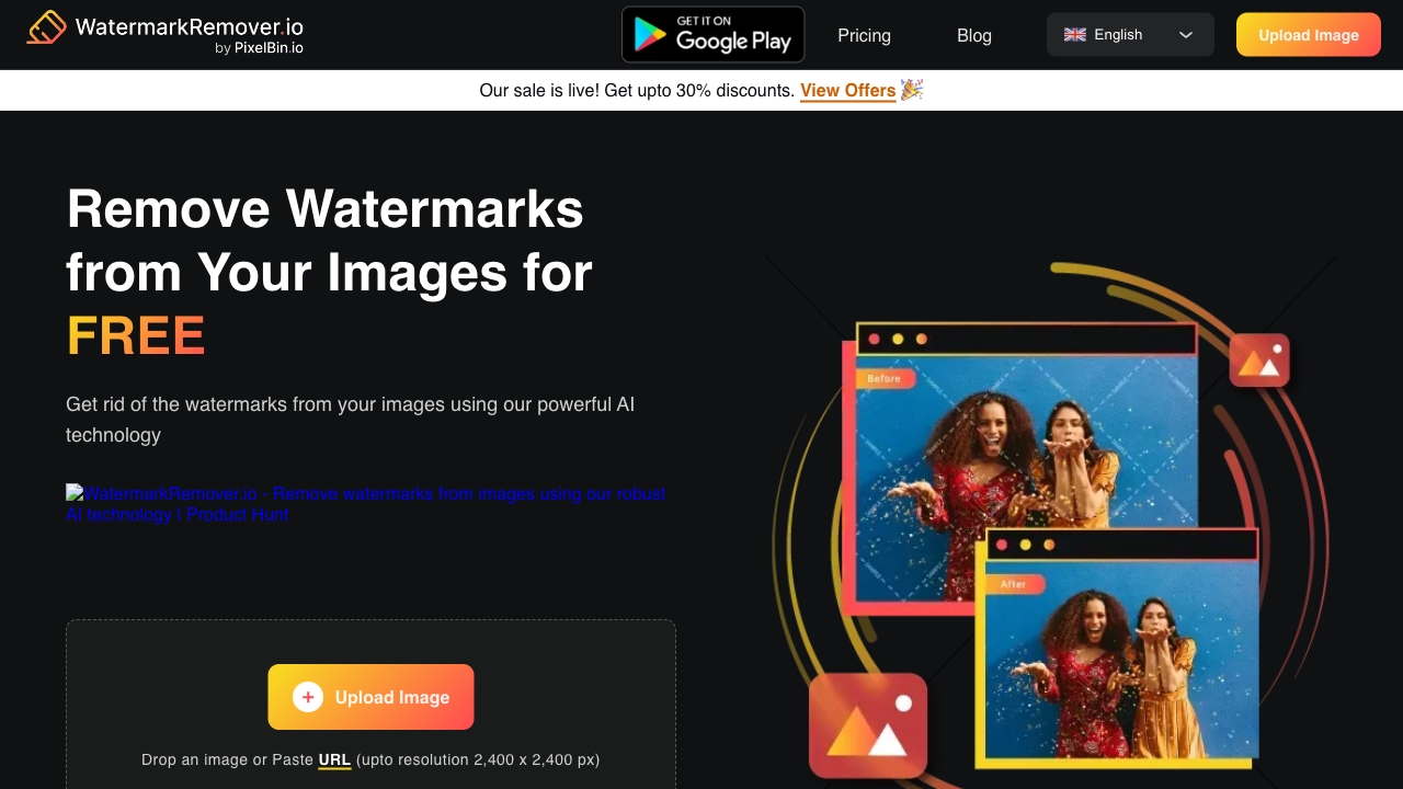 WatermarkRemover.io screenshot